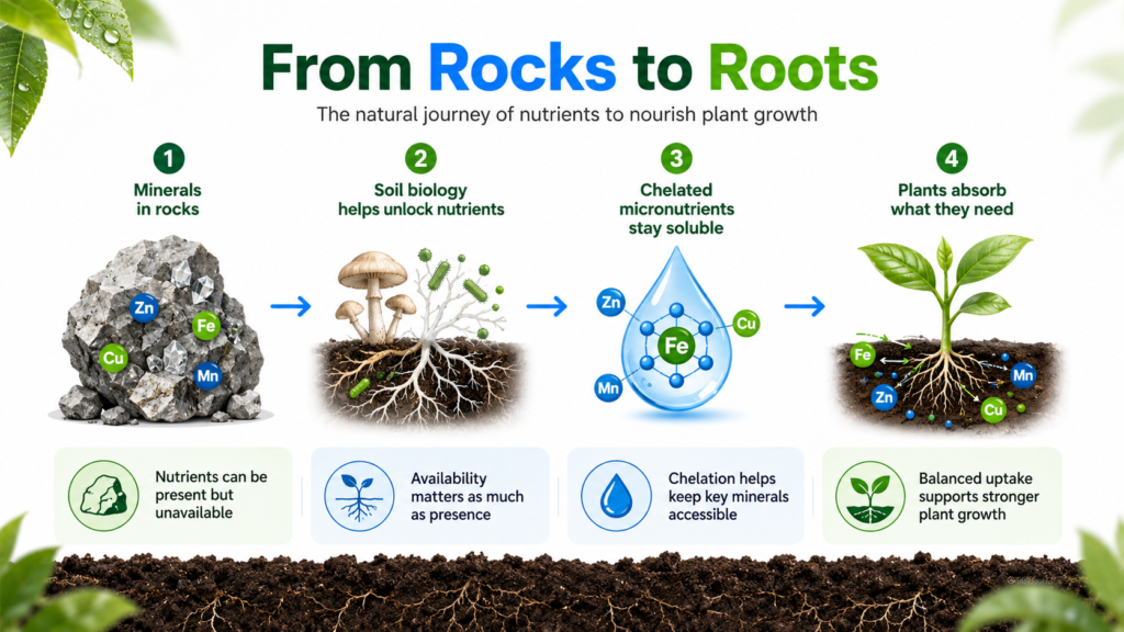 From rocks to roots